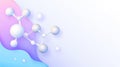 Discover the beauty of 3D molecular designs in this scientific abstract background, perfect for educational projects Royalty Free Stock Photo
