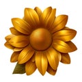 Radiant Sunflower Gold Floral Art - Flower Art Illustration