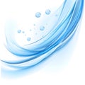 Abstract Blue Water Waves with Bubbles Good Resolution Stock Photo Royalty Free Stock Photo