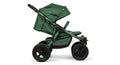 Modern emerald green stroller with adjustable features for stylish travel and comfort Royalty Free Stock Photo