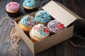 Deliciously Irresistible AI-Generated Cupcakes: High-Quality Images for Coffee Shops, Desserts, and Cake Shops Royalty Free Stock Photo