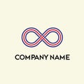 Elegant Infinity Loop Logo Design Royalty Free Stock Photo