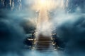 Discover the enchanting world of lucid dreaming with floating staircases soaring through the air