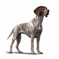 German shorthaired pointer white background realistic