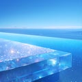 Glimmering Oasis: Iridescent Infinity Pool at Dusk Royalty Free Stock Photo