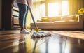 Clean Home Essentials Modern Apartment Floor Care Royalty Free Stock Photo