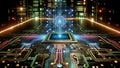 Discover futuristic technology integration on circuit board for visualization