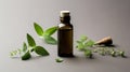 Discover the Healing Power of Nature with Herb Essential Oil. Aromatherapy at Its Best. Generative AI Royalty Free Stock Photo