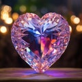 Discover the intertwining of love and light in this shiny crystal heart