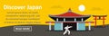 Discover japan banner horizontal concept