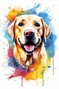 Artistic Rendition: Labrador Retriever in Illustrative Glory