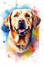 Artistic Rendition: Labrador Retriever in Illustrative Glory