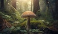 Discover magic mushrooms in enchanted forest Creating using generative AI tools