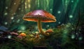 Discover magic mushrooms in enchanted forest Creating using generative AI tools