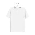 a white T-Shirt on Hanger isolated on a white background