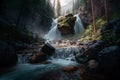 Discover The Majestic Beauty Of Natures Wonders Spectacular Waterfalls Across The Globe. Generative AI