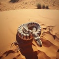 Desert Ruler: Kingsnake Amidst the Sands (AI-Generated)