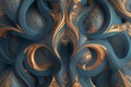 Abstract Pattern: Gold and Dark Blue Color art