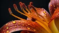Dragon of Lily Flower: Award-Winning Macro Photography with Exquisite Detail, Generative AI