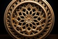 Intricate Sacred Geometry: Golden Symmetry on Black