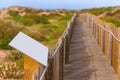 Coastal Path with Rope Fence at Beach Guincho, Cabo da Roca, Portugal Royalty Free Stock Photo