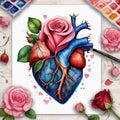 Blossoming Love Within: Rose in Human Heart