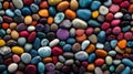 Radiant Serenity: Serene Arrangement of Multicolored Pebbles