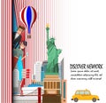 Discover Newyork. Travel to Newyork presentation template. Royalty Free Stock Photo