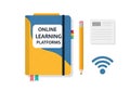 Discover online learning platforms with study materials for success Royalty Free Stock Photo