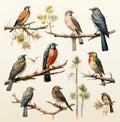Discover Ornithology with Wild Animals Vector Collection