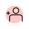 Discover People, Instagram, Sets Abstract Circle Background Flat color Icon