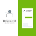 Discover People, Instagram, Sets Grey Logo Design and Business Card Template