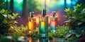 Discover a Rainbow of Fragrance A Stunning TiltShift Photography Series Featuring a Vibrant Gradient Discovery Set Royalty Free Stock Photo