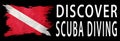 Discover Scuba Diving, Diver Down Flag, Scuba flag Royalty Free Stock Photo