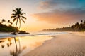 Lake with Superior Beach, lake surrounded by beach Royalty Free Stock Photo