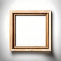 Elegant Wooden Square Frame: Blank Canvas