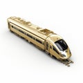 Discover The Streamline Elegance Of The Golden Train Royalty Free Stock Photo