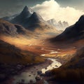 Explore amazing landscapes with our high-quality AI-generated abstract landscape creations