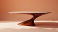 Discover a table with a unique woodlike surface that flows like liquid Royalty Free Stock Photo