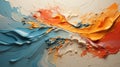 Discover the tactile beauty of abstract art through a closeup exploration of a textured painting. Delight in the rough and