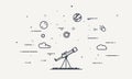 Discover telescope concept Royalty Free Stock Photo