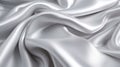 Subtle Sophistication: White Silver Silk Fabric with Soft Blur Pattern