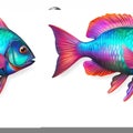 3d Sticker Of Parrotfish - Full Body On White Background