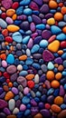 Nature\'s Palette: Vibrant Medley of Multicolored Gemstones
