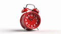 Vibrant Alarm Clock Toon: Cartoon Illustration on Isolated White Background.