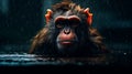 Wise Monkey: Realistic Animal Portrait