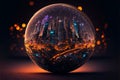 Urban Cosmos: AI-Crafted City Inside a Sphere