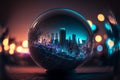 Urban Cosmos: AI-Crafted City Inside a Sphere