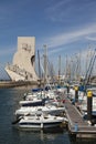 Discoveries Monument, Lisbon, Portugal, with foreground marina Royalty Free Stock Photo