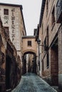 Streets of ascent in the city of Toledo Royalty Free Stock Photo